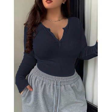 Plus Size Casual Kni...